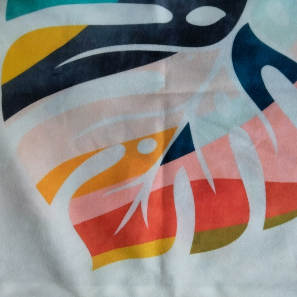 Pair Of Monstera Leaf Colorful Vibrant Mid Century Modern Square Pillow Case - Picture 5 of 7